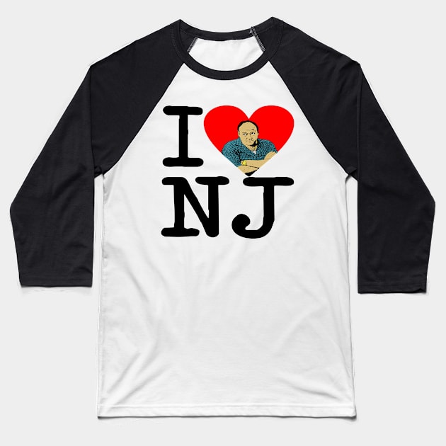 I Love NJ (Tony) Baseball T-Shirt by BradyRain